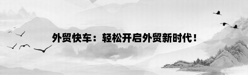 外贸快车：轻松开启外贸新时代！