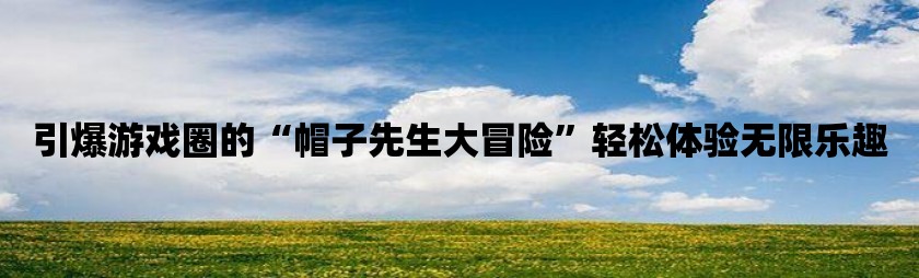 引爆游戏圈的“帽子先生大冒险”轻松体验无限乐趣